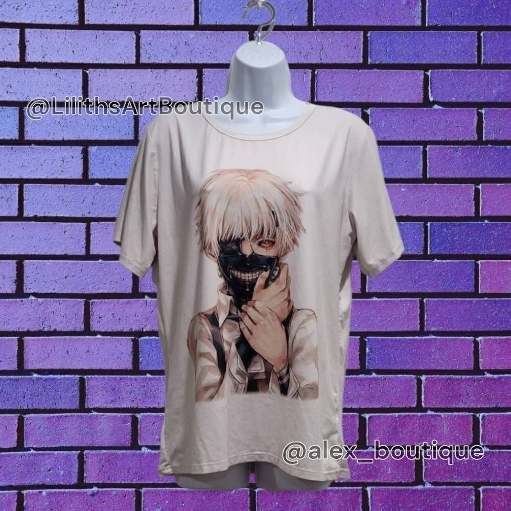 Tokyo Ghoul Ken Kaneki Shirt(L007)-Unisex Tees, Size XL
